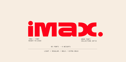 Imax Light Font Poster 1