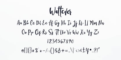 Wattever Font Poster 4
