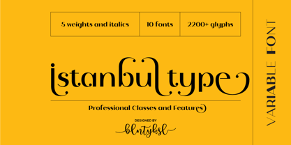 Istanbul Type Variable Font Poster 1