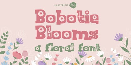 ZP Bobotie Blooms Font Poster 1