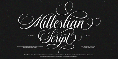 Mallestian Script Font Poster 1