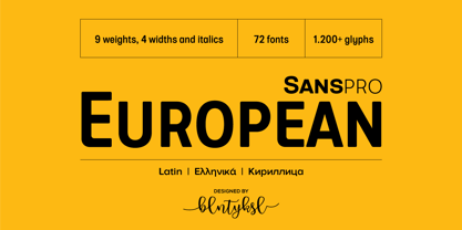 European Sans Pro Font Poster 1