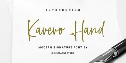 Kavero Hand Font Poster 1
