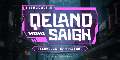 Qeland Saigh Font Poster 1