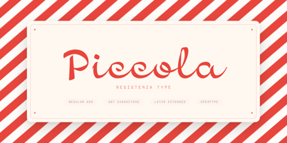 Piccola Font Poster 1