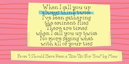 Always Think Twice Font Poster 2