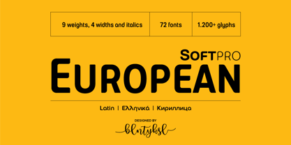 European Soft Pro Font Poster 1