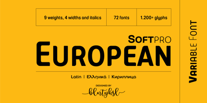 European Soft Pro Variable Font Poster 1