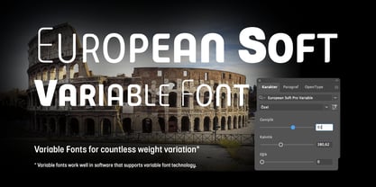 European Soft Pro Variable Font Poster 2