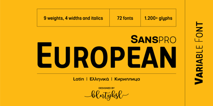 European Sans Pro Variable Font Poster 1