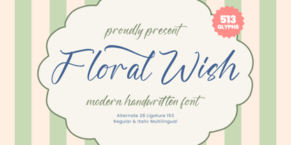 Floral Wish Font Poster 1