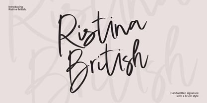 Ristina British Signature Font Poster 1