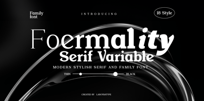 Foermality Serif Variable Font Poster 1