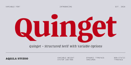 Quinget Variable Font Poster 1