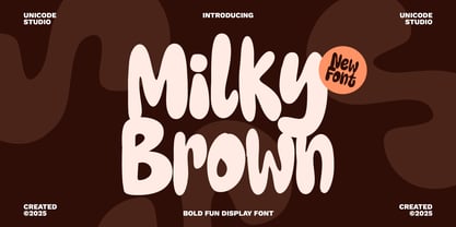 Milky Brown Font Poster 1