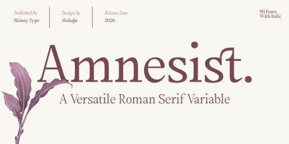 Amnesist Font Poster 1