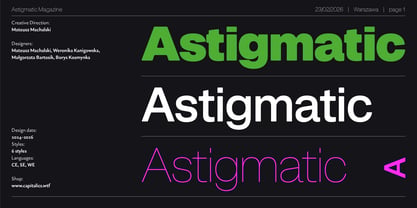 Astigmatic Font Poster 1