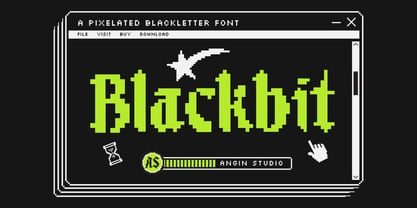 Blackbit Pixelated Font Poster 1