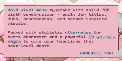Gamebyte Font Poster 4