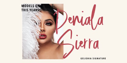 Gelishianta Signature Brush Font Poster 8
