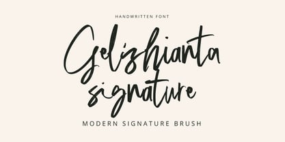 Gelishianta Signature Brush Font Poster 1