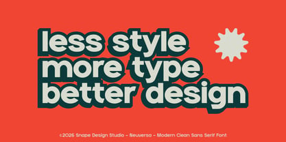 Neuversa Font Poster 10
