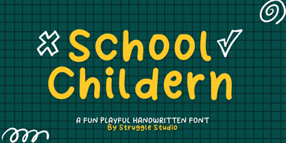 School Childern Font Poster 1