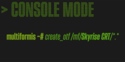 Skyrise CRT Font Poster 5