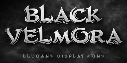 Black Velmora Font Poster 1