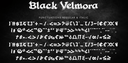 Black Velmora Font Poster 6