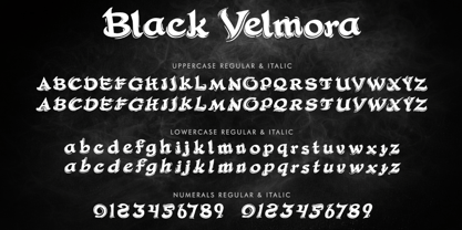 Black Velmora Font Poster 5