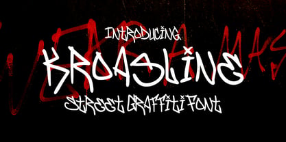 Kroasline Graffiti Font Poster 1