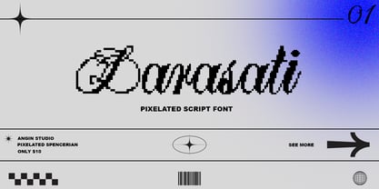 Larasati Pixelated Font Poster 1