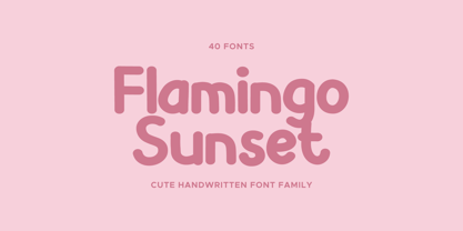 Flamingo Sunset Font Poster 1
