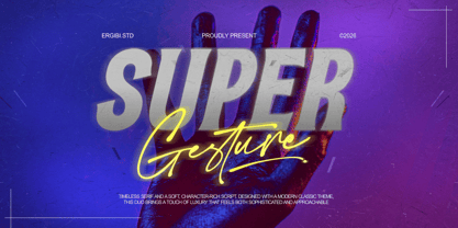 Super Gesture Font Poster 1