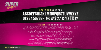 Super Gesture Font Poster 10