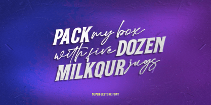 Super Gesture Font Poster 5