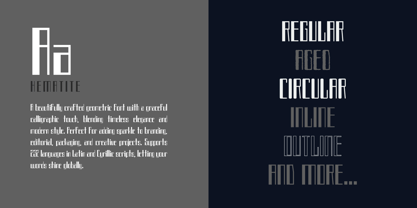 Hematite Font Poster 14