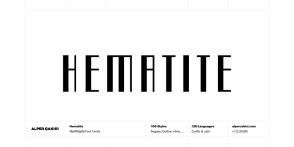 Hematite Font Poster 1