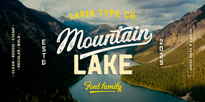 Mountain Lake Font Poster 1