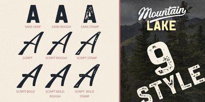 Mountain Lake Font Poster 13