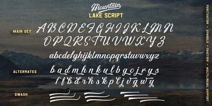 Mountain Lake Font Poster 15