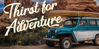 Mountain Lake Font Poster 6