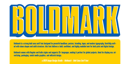 Boldmark Font Poster 2