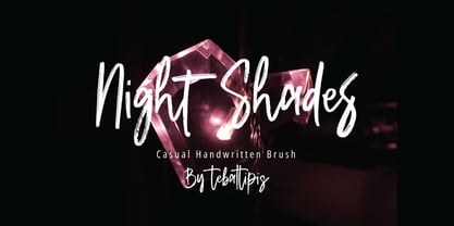 Night Shades Brush Font Poster 1