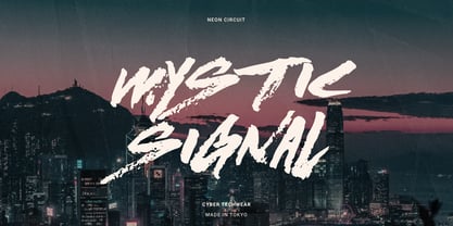 Stroked Brush Font Poster 11
