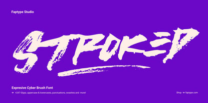Stroked Brush Font Poster 1
