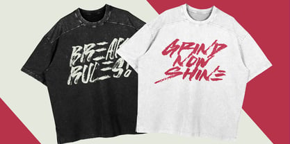 Stroked Brush Font Poster 4