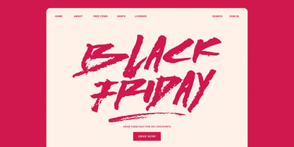 Stroked Brush Font Poster 2