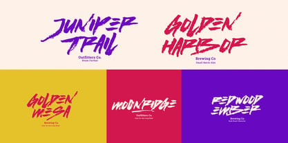 Stroked Brush Font Poster 12